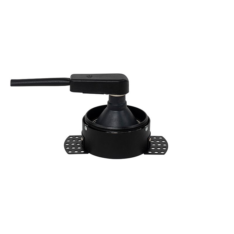 Set van 6 Moderne inbouwspot zwart trimless - Impact 70