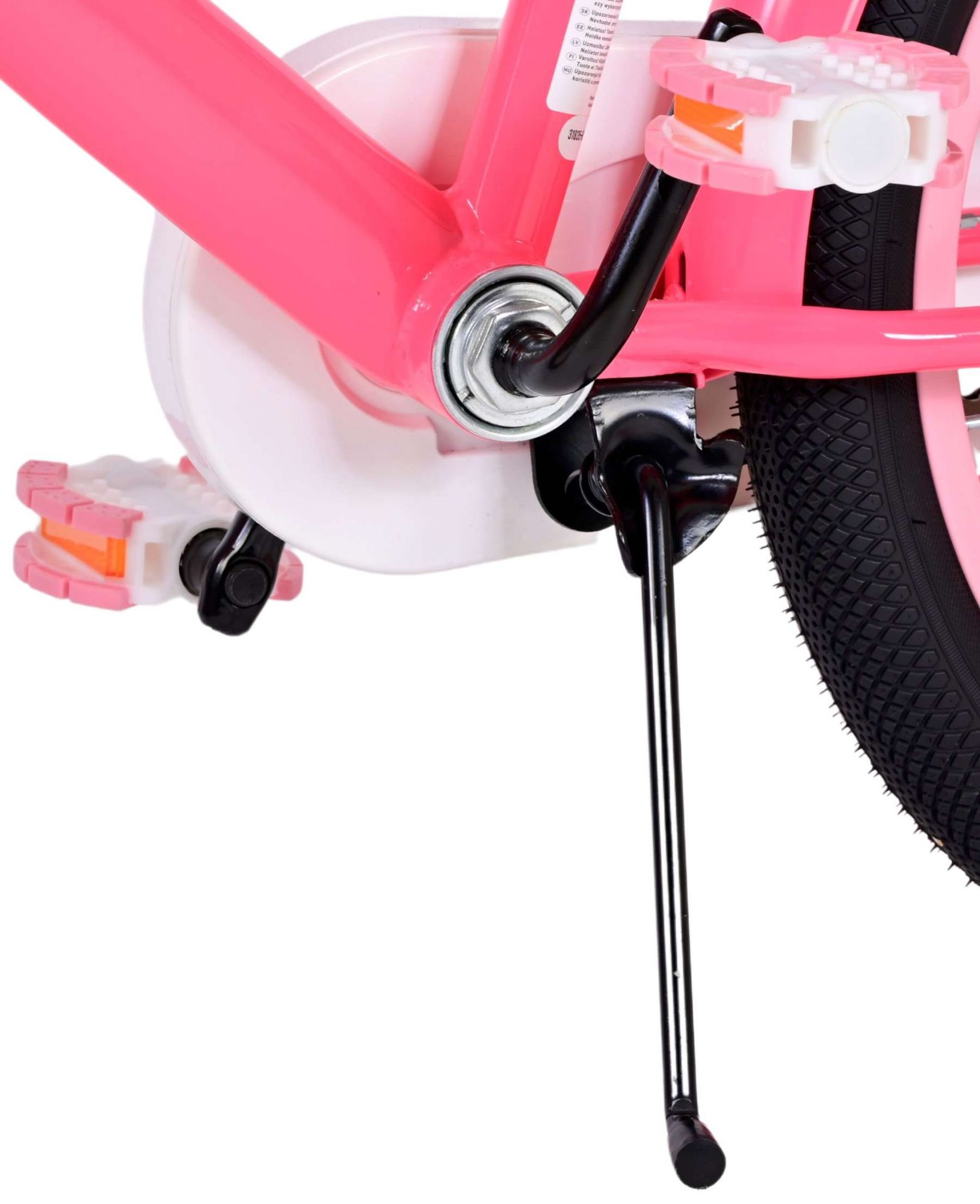 TPFSports Ashley Kinderfahrrad - Mädchen - 18 Zoll - Rücktritt + Handbremse - Rosa/Rot
