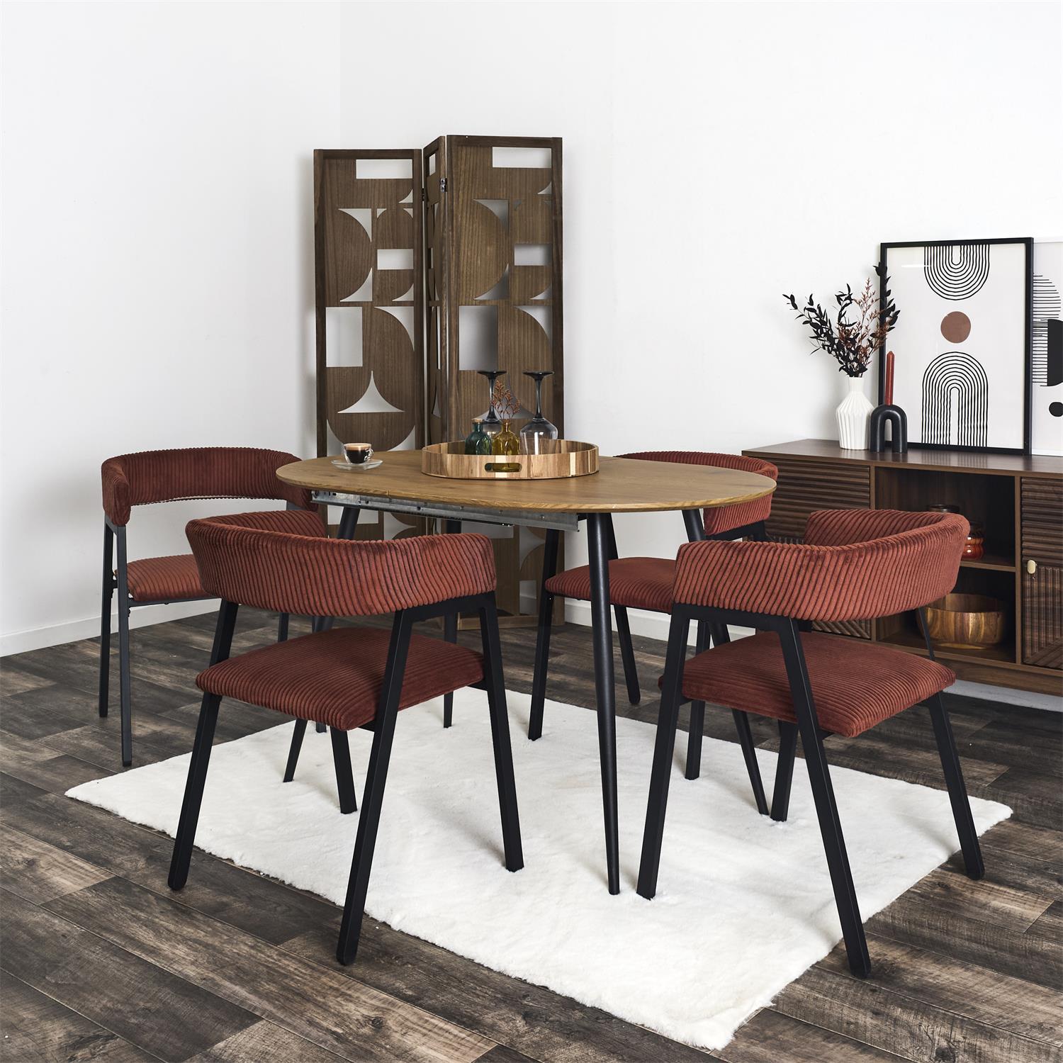 SCOTT FAUTEUIL DESIGN COTELE TERRACOTTA