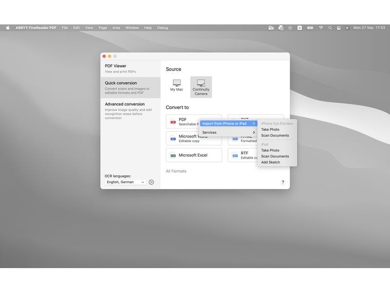ABBYY FineReader PDF for MAC ESD, Subscription, Single User Konvertieren Sie PDFs, Dokumentbilder und Scans mit beispielloser Genauigkeit