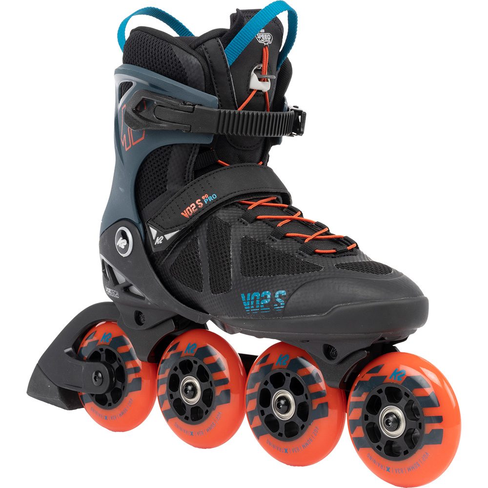 K2 VO2 S 90 Pro Inlineskates Herren schwarz blau orange