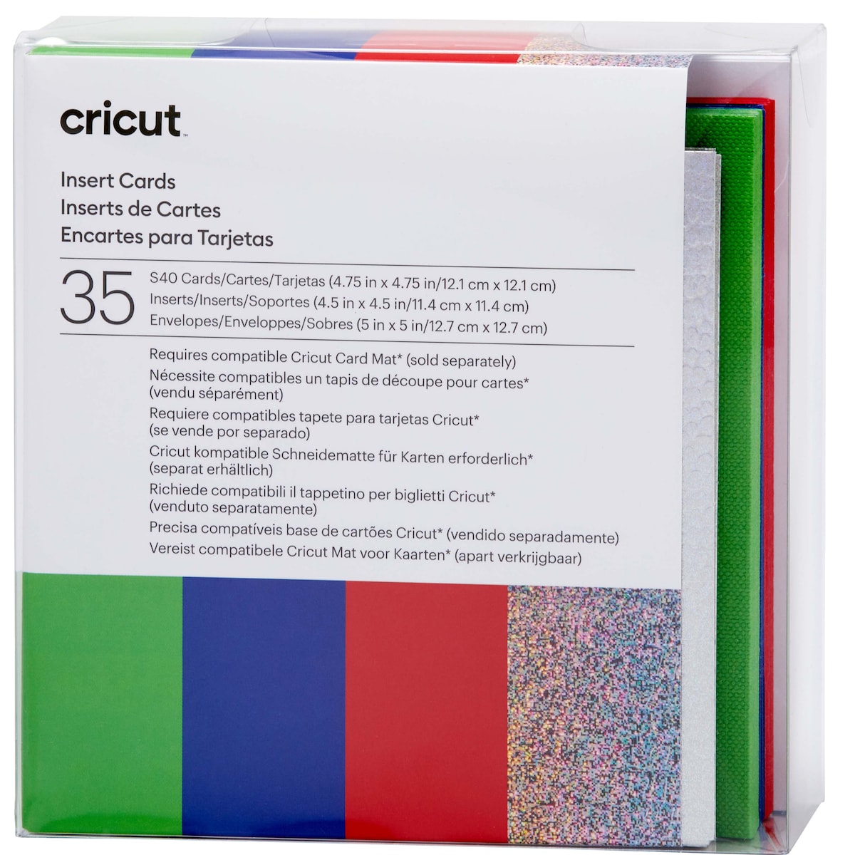 Cricut innleggskort 35-pakk (regnbue)