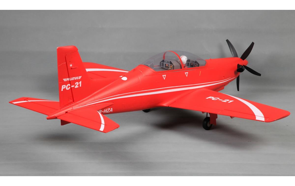 Motorflugzeug Pilatus PC-21 1100 mm PNP<br>Tiefdecker Flugmodell mit Einzeihfahrwerk