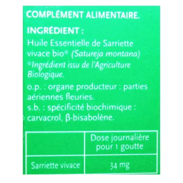 Óleo Essencial de Segurelha Perene Orgânica Phytosun Arôms 5ml