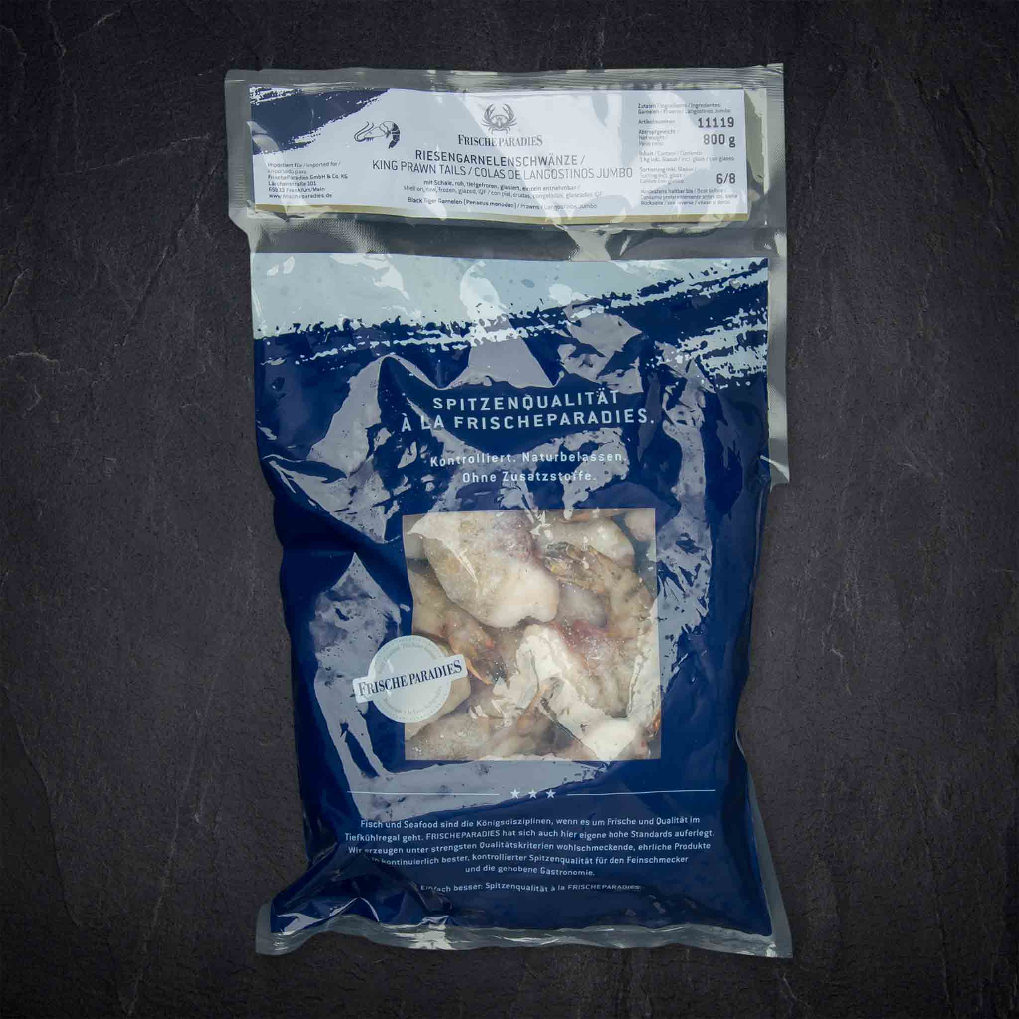 Garnelen ohne Kopf mit Schale  6/8