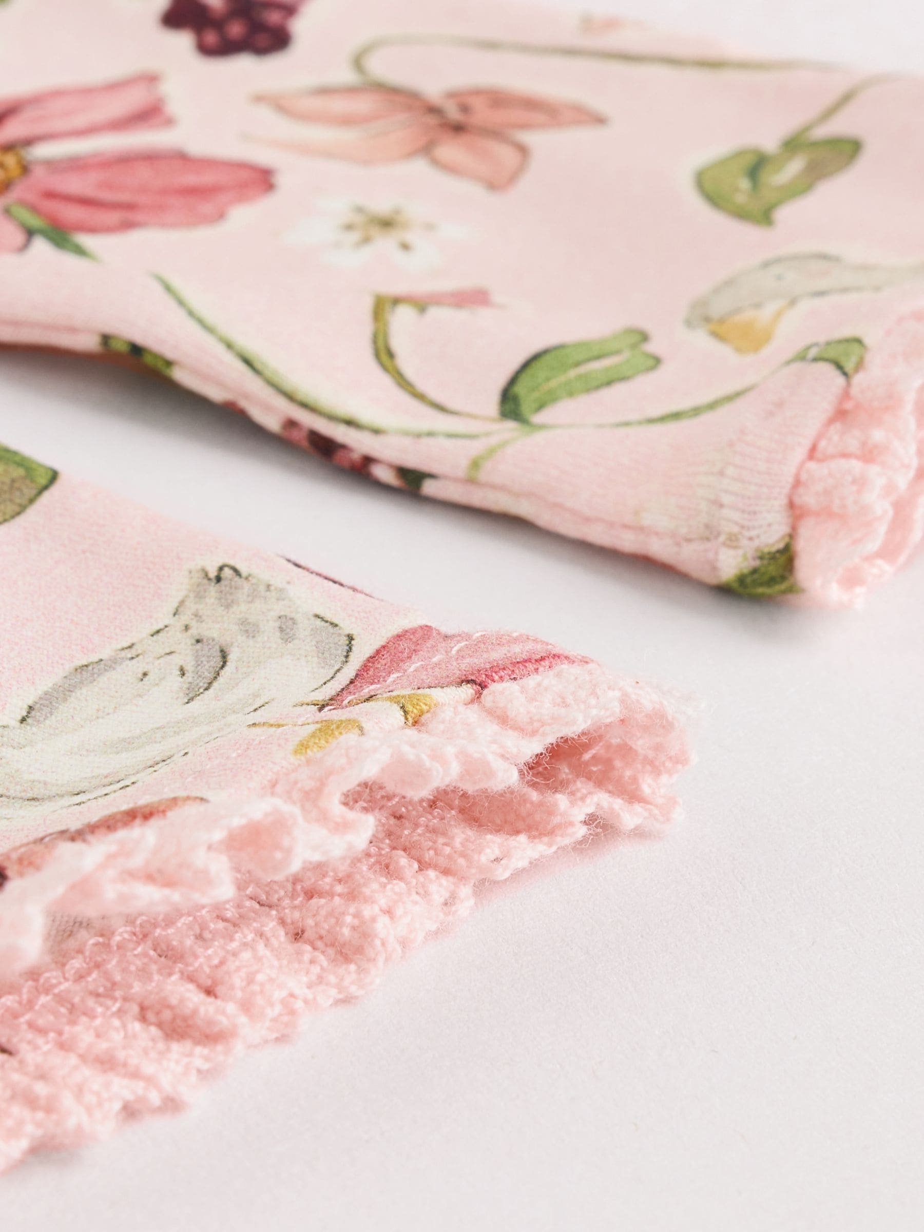 Wit/roze/konijn/bloemenprint - Set met lange mouwen en legging voor baby's (0mnd-2jr)