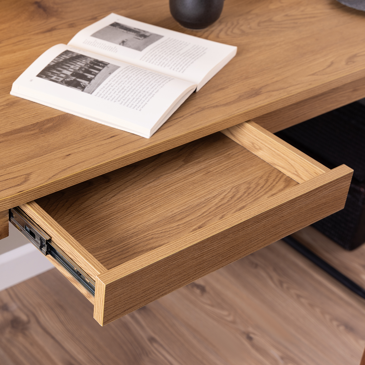 Bureau Steven - met 2 lades Naturel