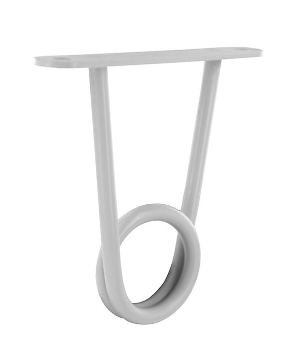 Support sous-tablette pour tringle de penderie Ø 28 mm Cime métal blanc