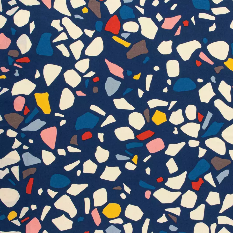 hibboux® Bettwäsche-Set Terrazzo Azure