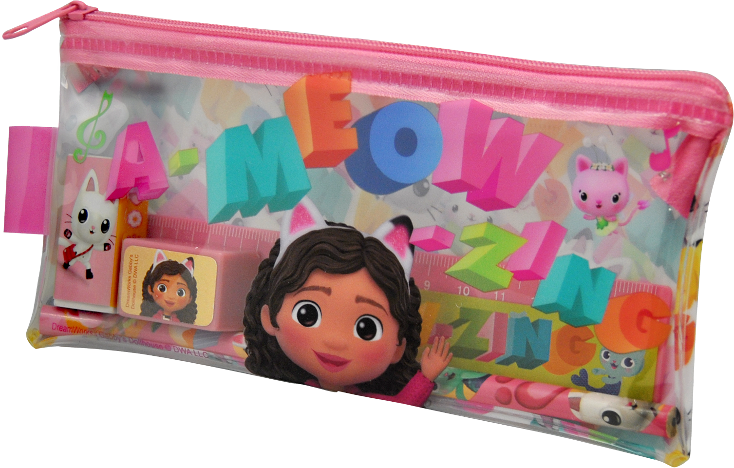 Kids Licensing - Fyldt Gennemsigtigt Penalhus - Gabbys Dollhouse
