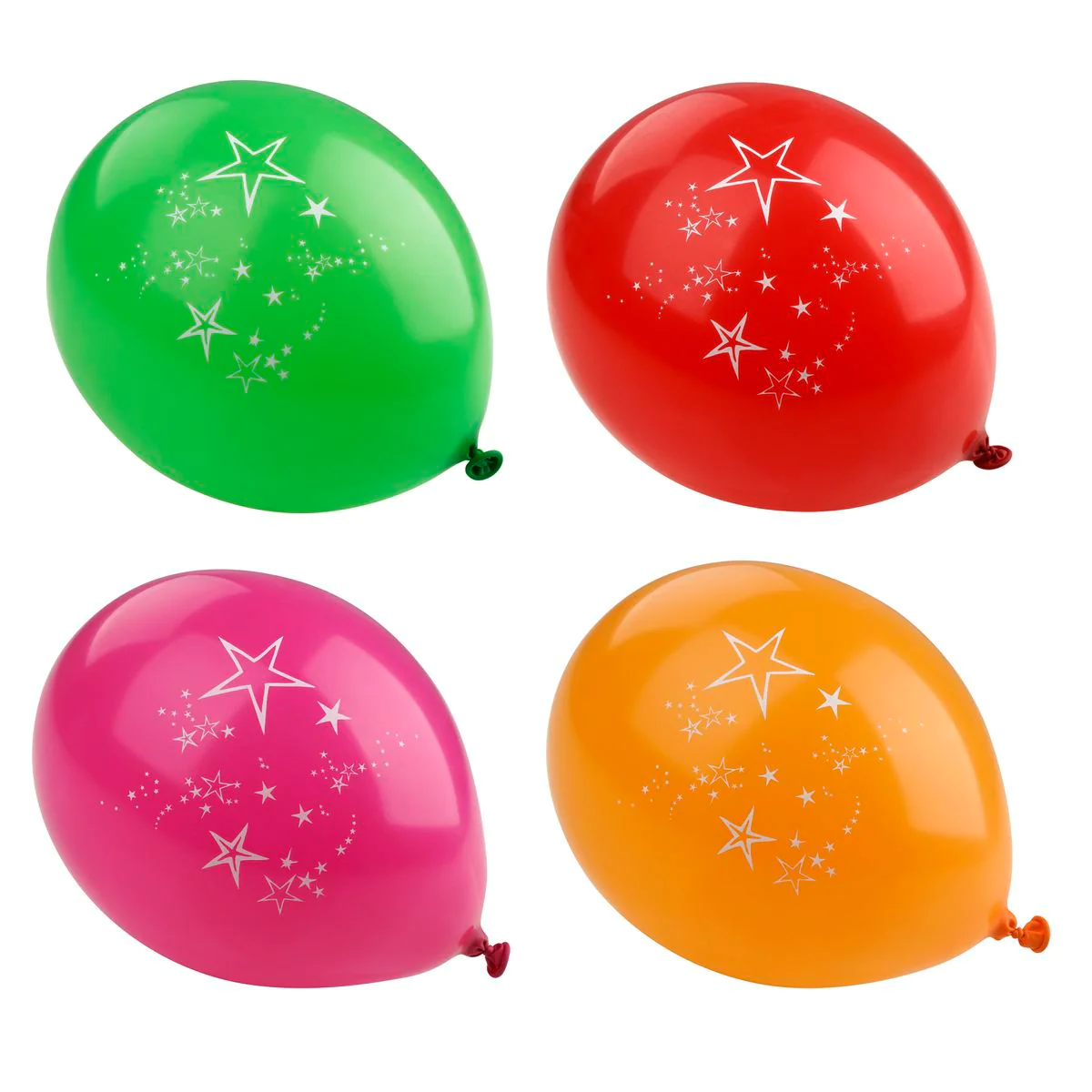 Lot de 5 ballons de baudruche colorés avec motifs étoiles Fackelmann