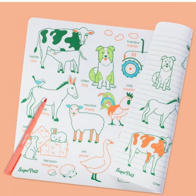 Learn & play animaux de la ferme   1 feutre inclus Super Petit