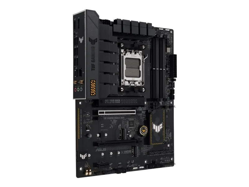 ASUS TUF GAMING B650-E WIFI - Bundkort - ATX - Socket AM5 - AMD B650 Chipset - USB-C Gen2, USB 3.1 Gen 2 - Wi-Fi 6E, Bluetooth - onboard grafik (CPU påkrævet) - HD Audio (8-kanaler)