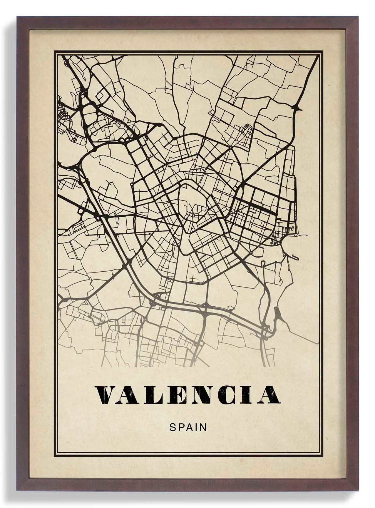 Valencia Stadt Sepia