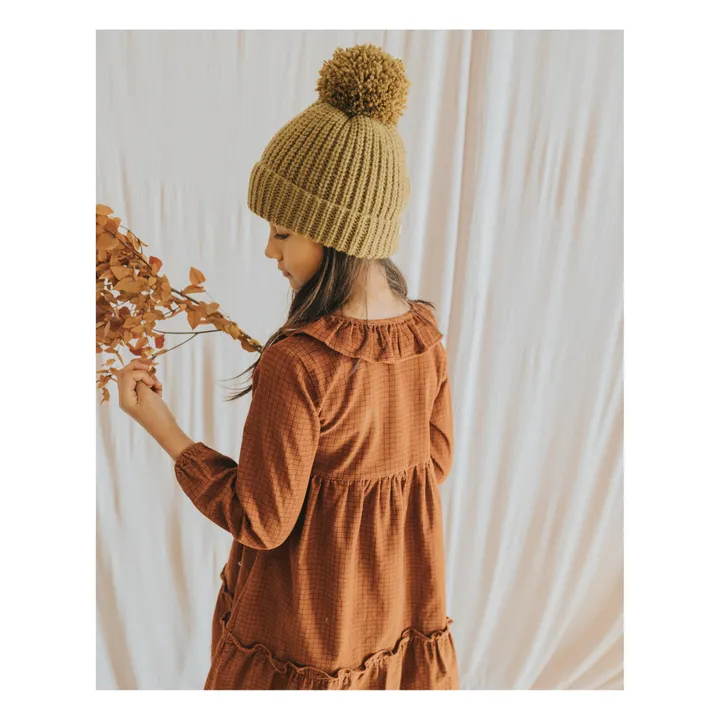 Búho Bonnet Pompon | Vert kaki