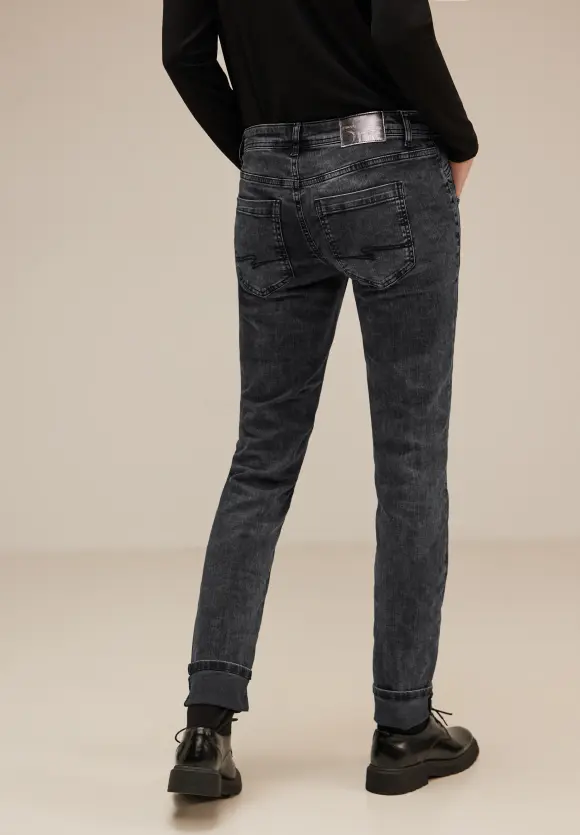 Casual Fit Jeans in Grau - authentic grey random wash