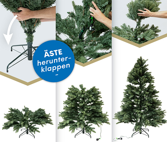Künstlicher Weihnachtsbaum »Roswell« mit LED-Lichterkette, 180 cm