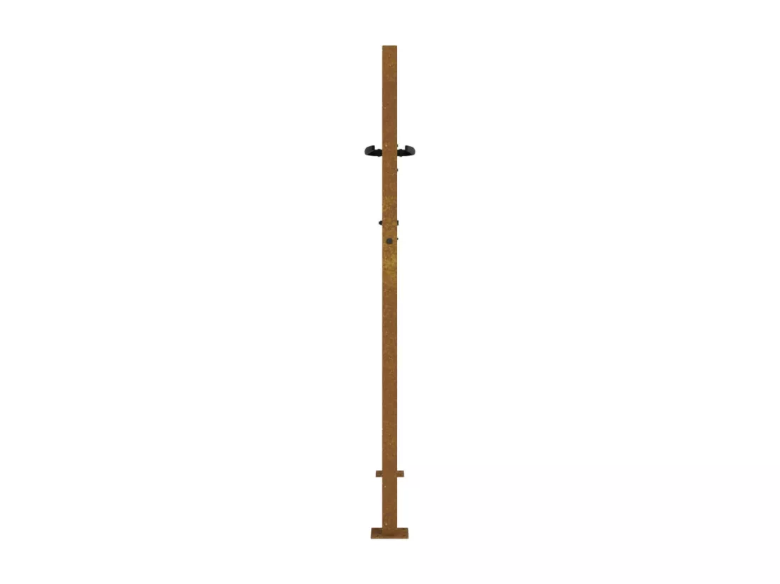 Portail de jardin 105x130 cm acier corten design de bambou