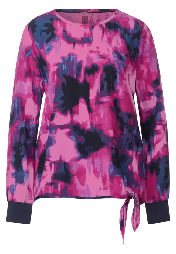 Blusenshirt mit Knoten - bright cozy pink