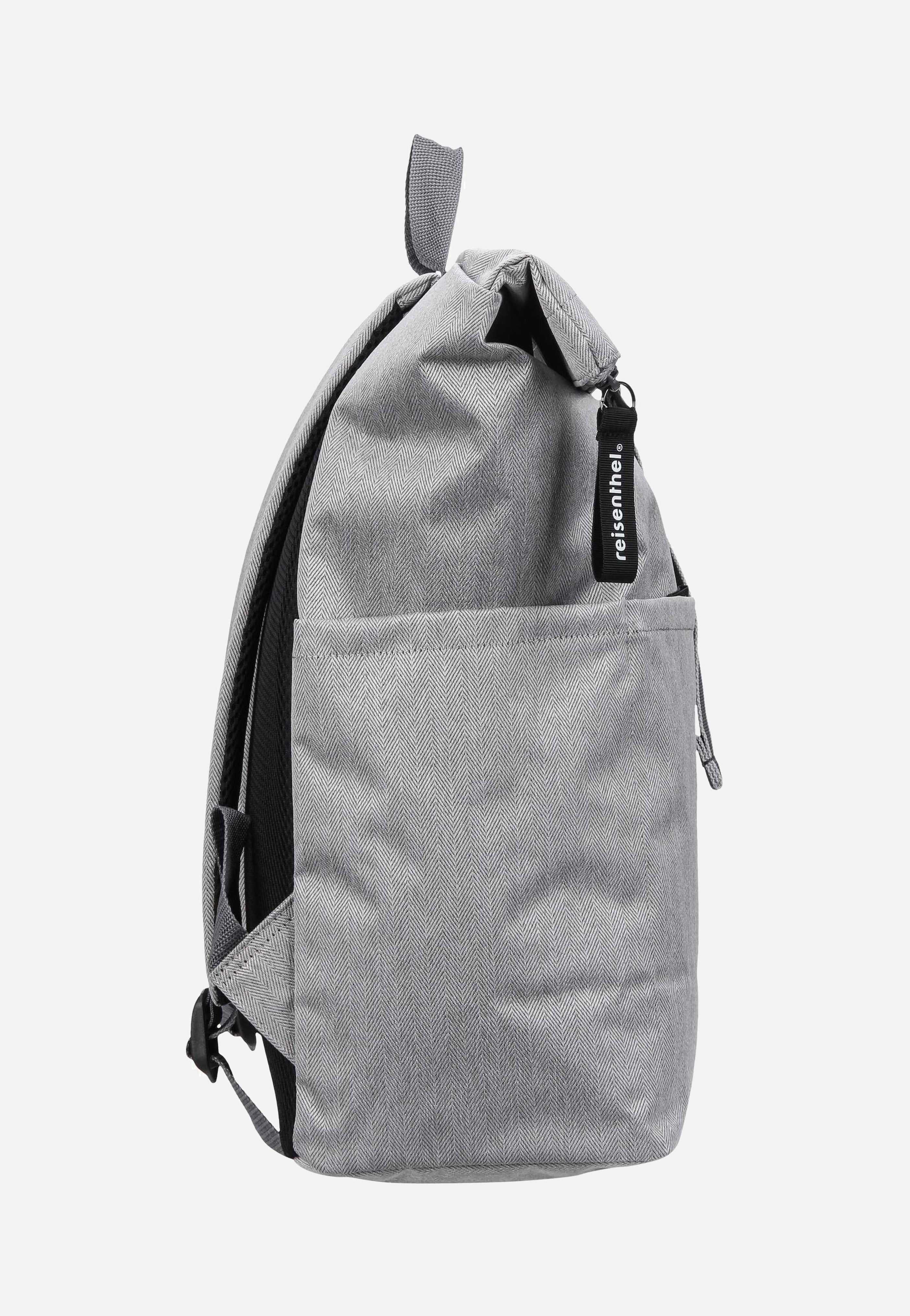 rolltop Herringbone Grey - Rolltop Rucksack