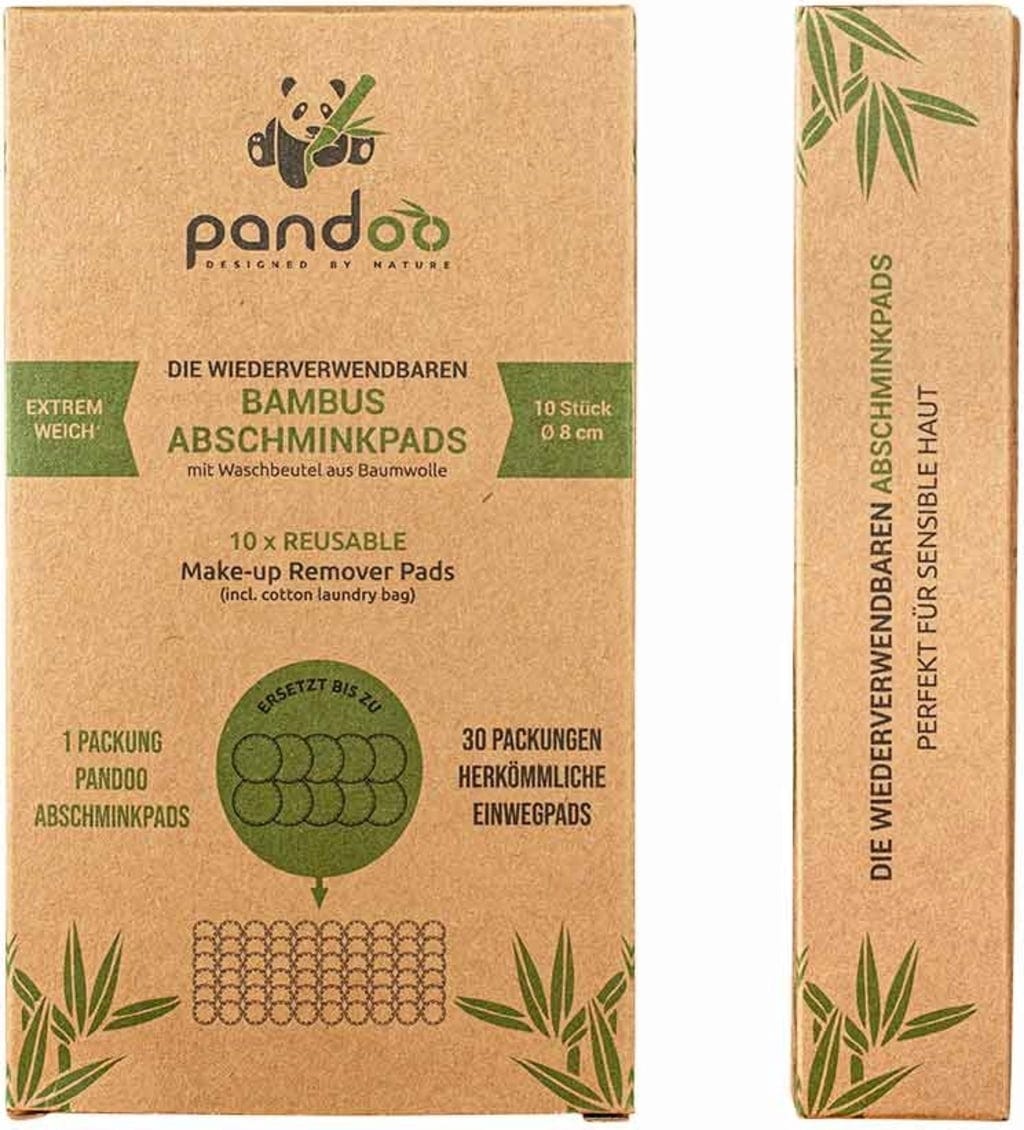 pandoo  Abschminkpads Bambus & Baumwolle, 10 Stk