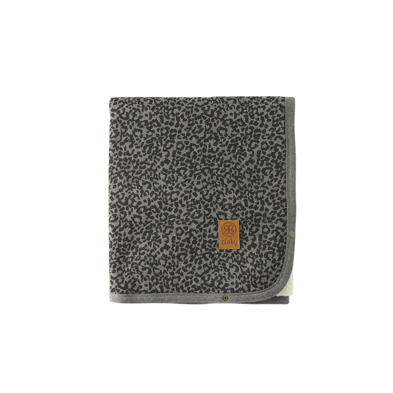 Teddy Decke Leopard Grey