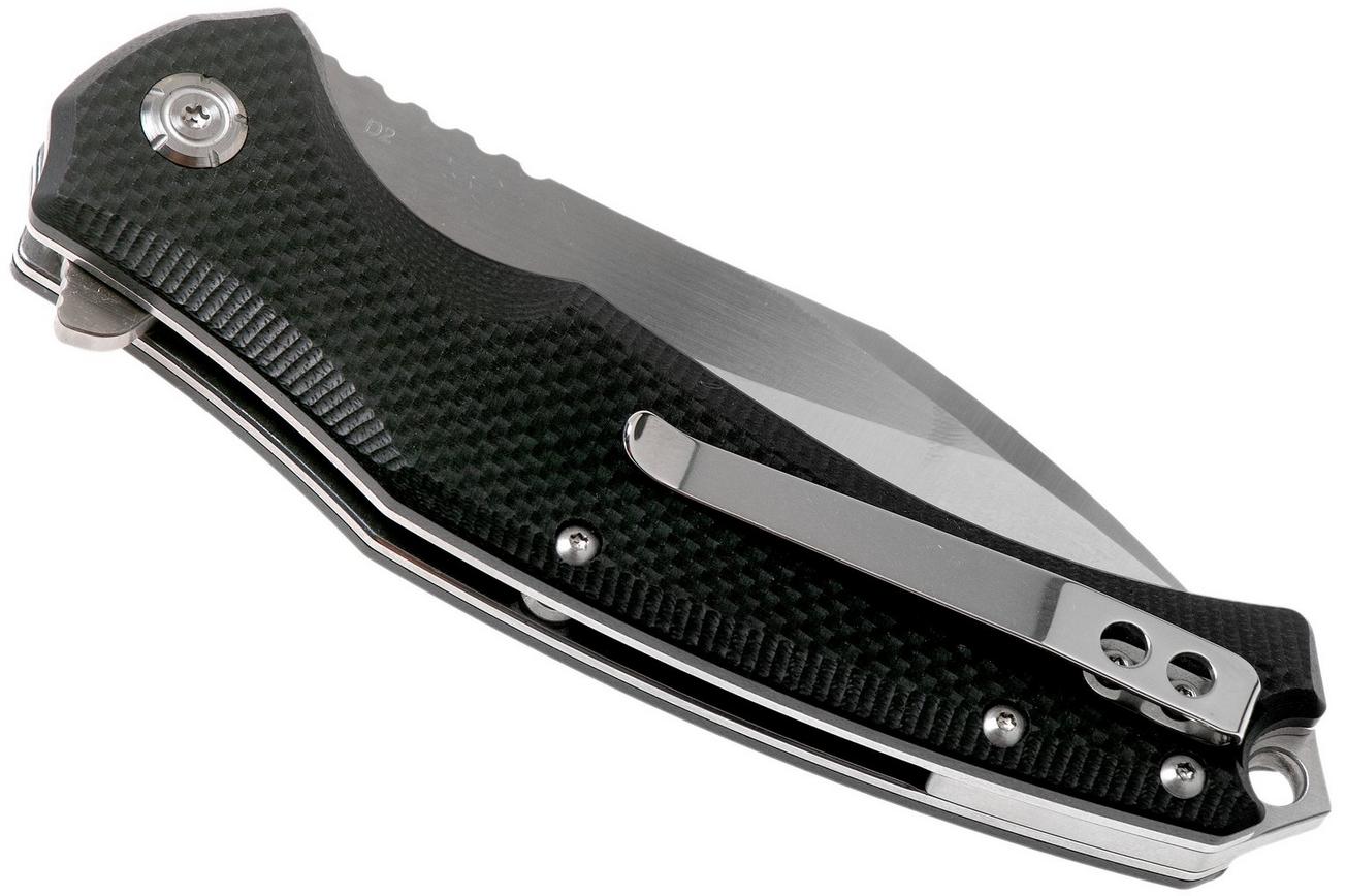 QSP Knife Snipe QS121-C Black G10 zakmes