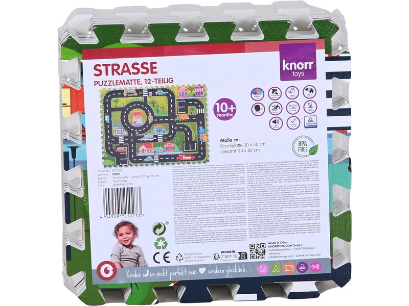 Knorrtoys Puzzlematte Strasse 12-teilig Mehrfarbige Spielmatte
