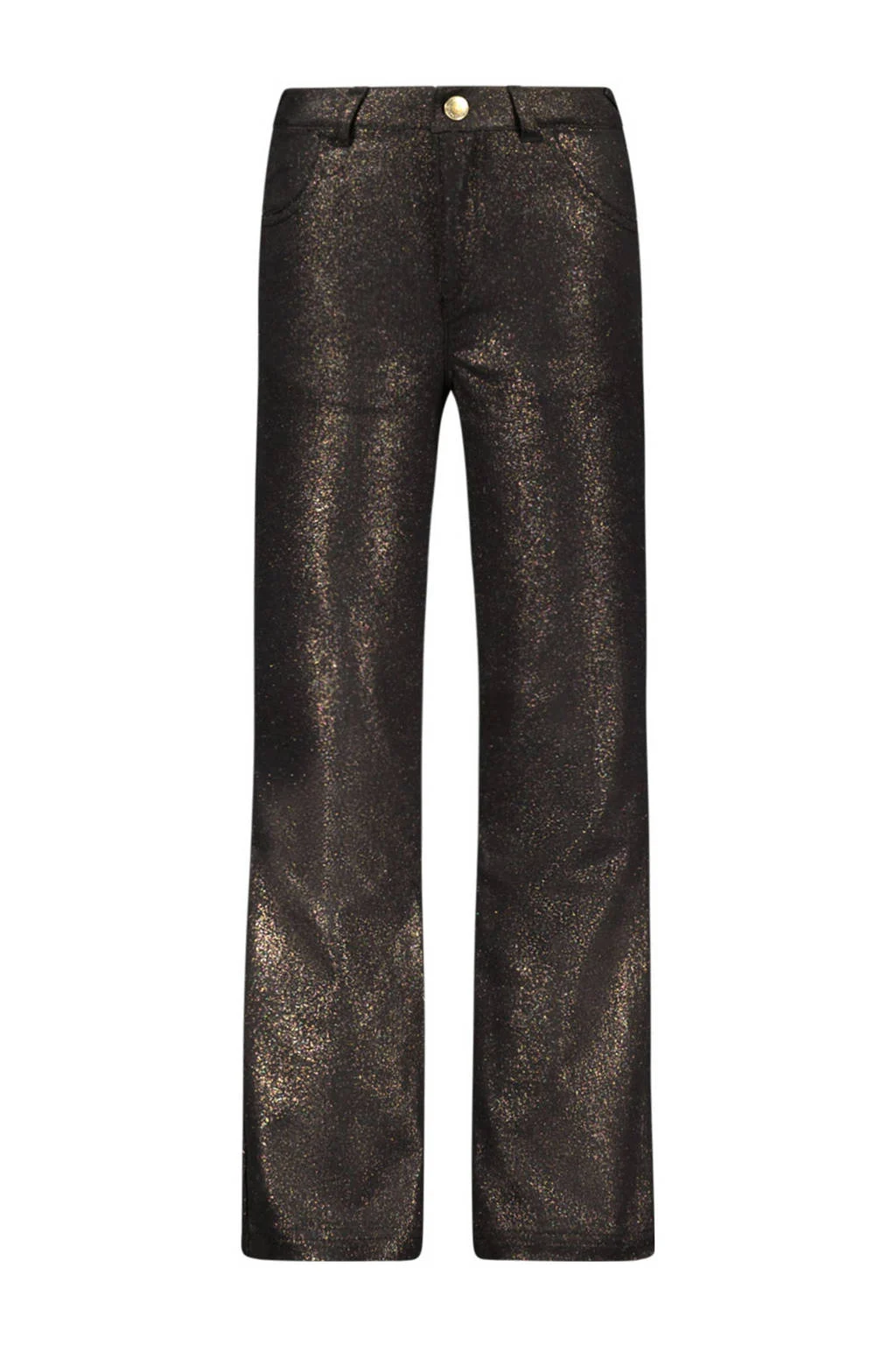 Like Flo coated straight leg jeans Fine gold denim