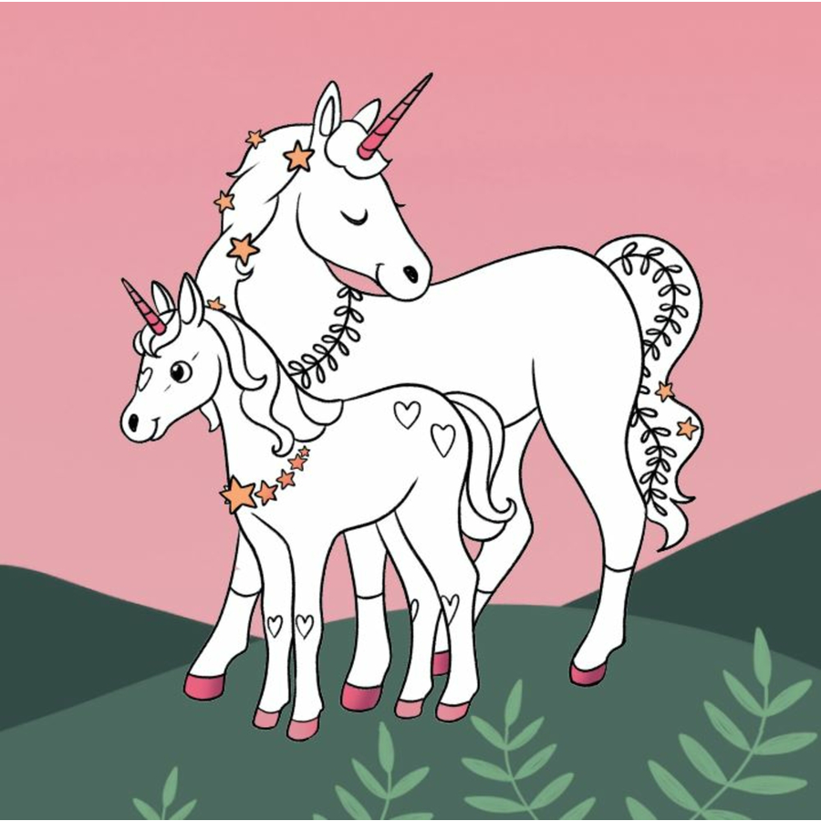 COPPENRATH Glitzer-Malblock - Unicorn (100% selbst gemacht)