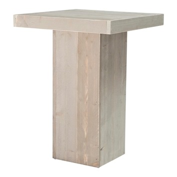 Statafel Olburg zand steigerhout 82 x 82 cm