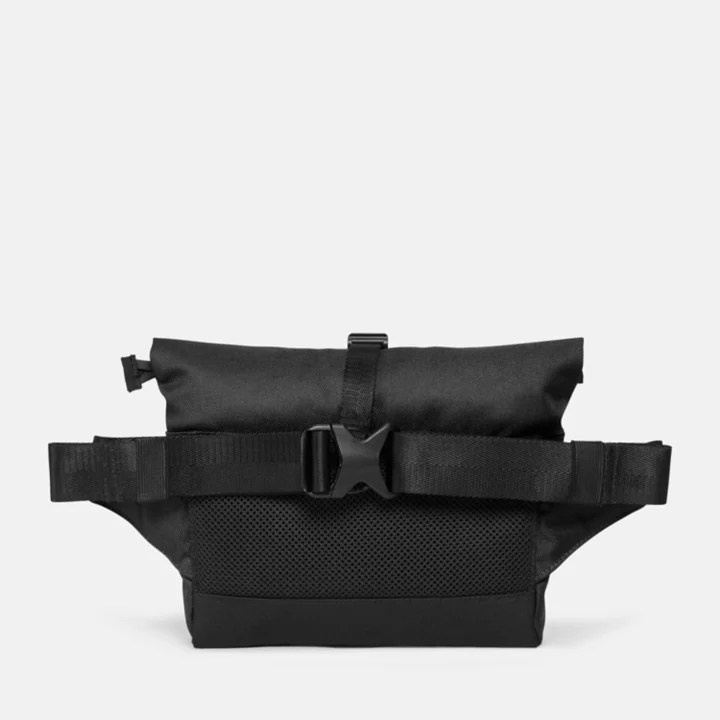 Bolsa transversal para caminhadas unissex na cor preta.