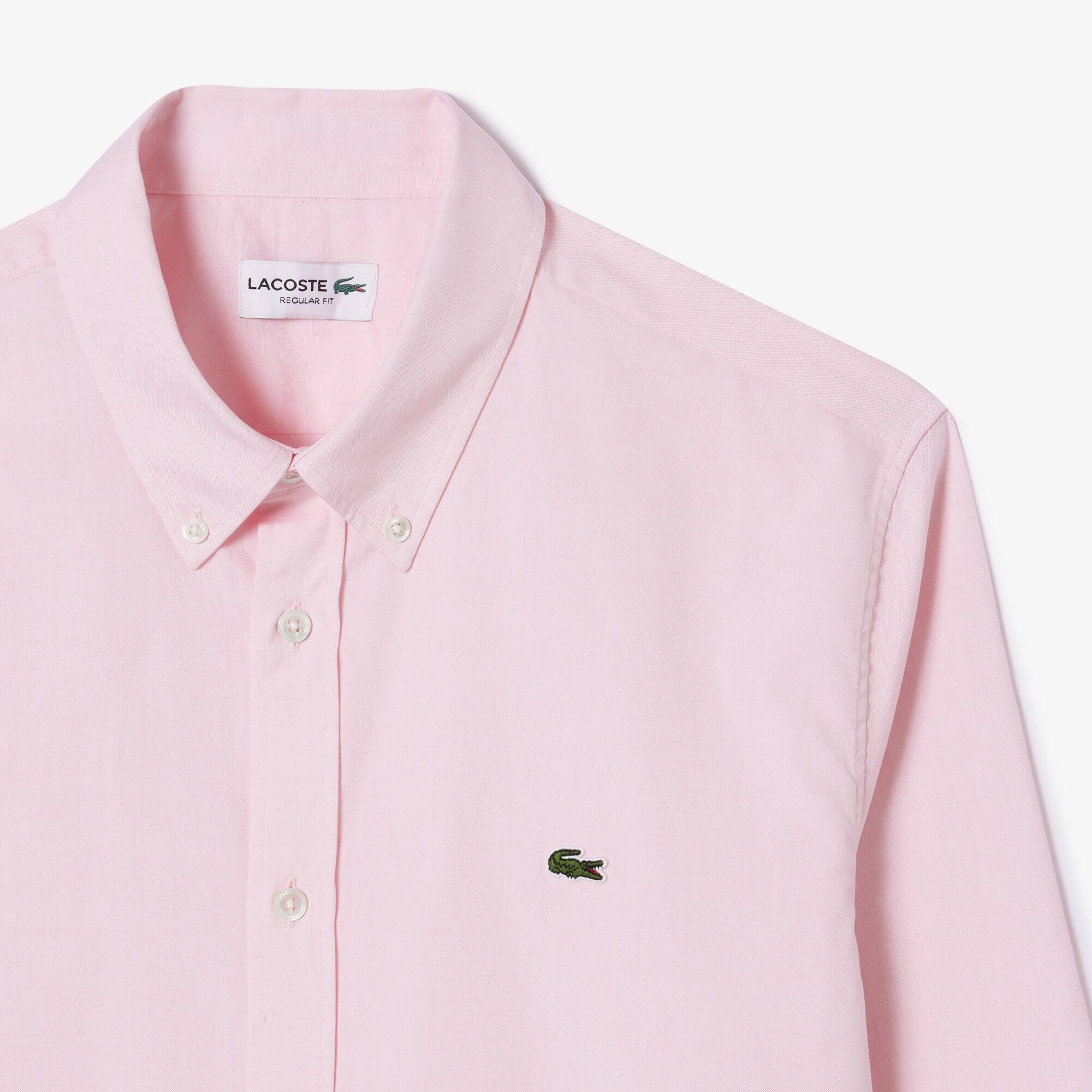 Regular Fit Herren-Hemd aus Premium-Baumwolle Lange Armel - Rosa - Lacoste - Herren