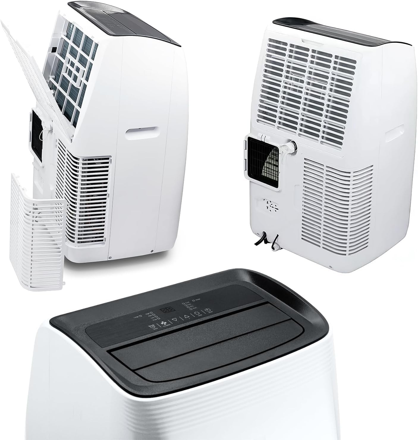 TCL Mobile Klimaanlage 9000 BTU TAC-09CPB/NZWHE Kühlen, Heizen, Entfeuchten, 24h-Timer, inkl. Abluftschlauch für Wohnzimmer, Büro, Schlafzimmer