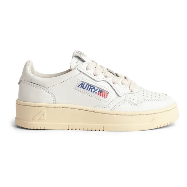 Autry Baskets Kids Medalist Low Cuir | Blanc