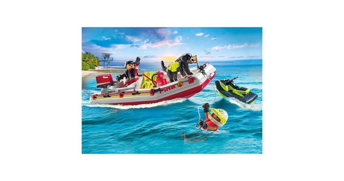 PLAYMOBILCity Action - Brandweerboot met waterscooter Constructiespeelgoed  (71464)