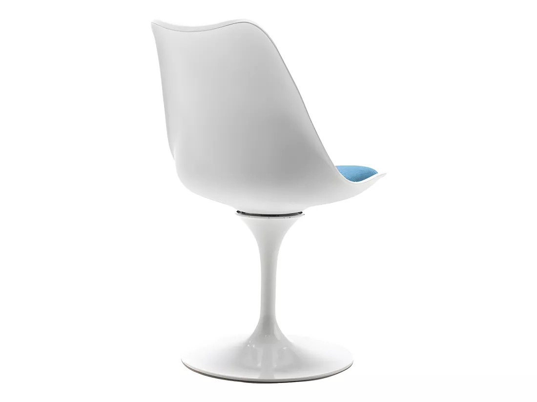 Lot de 2 chaises en polypropylène, tissu et métal - Bleu et blanc - XAFY