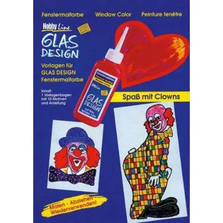 KREUL 42873 Hobby Line Window Color Glas DESIGN Motivvorlagen Spaß mit Clowns