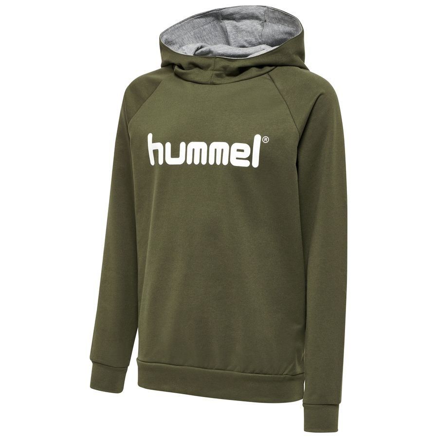 Hummel Go Cotton Logo Sweat à Capuche - Vert Enfant