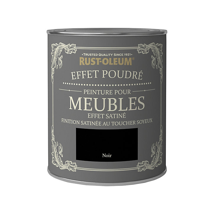 Peinture pour meubles Rust-Oleum noir effet poudré satin 0,75L