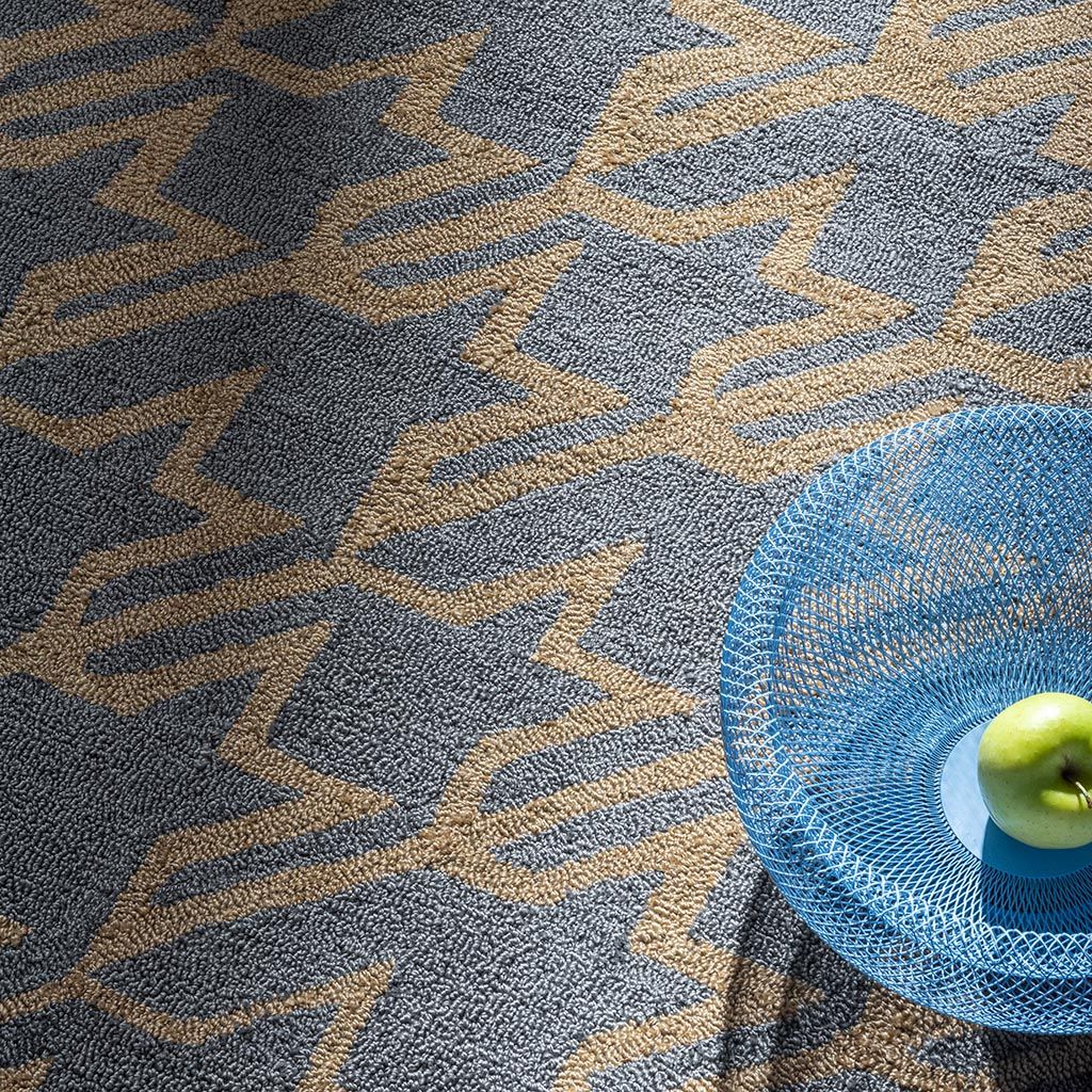 Vloerkleed Washed Blue 455708 Houndstooth