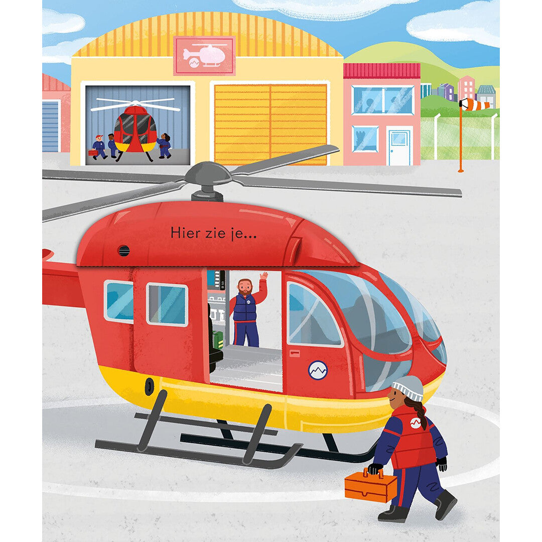 Uitgeverij usborne kijk binnen in een helikopter