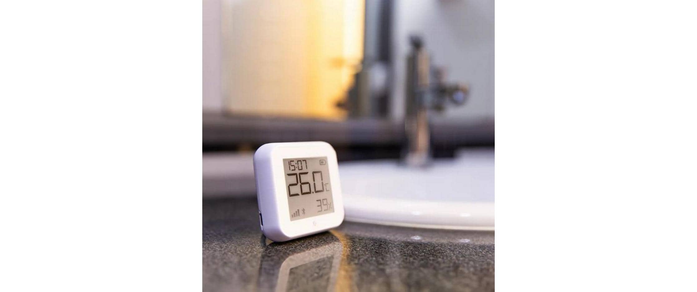 WLAN-Luftfeuchte- und Temperatursensor H&T Gen3, WeissSmart Home-Thermo-Hygrometer mit WLAN
