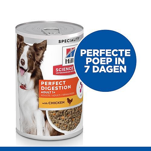 Hill's Science Plan Canine Adult Perfect Digestion Hondenvoer 12 x 363 gram blikje | 11802