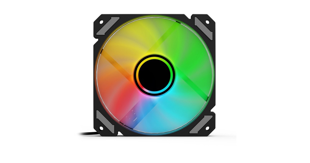 SharkoonSHARK Mirror RGB PWM case fan  (Zwart, 120 x 120 x 25 mm)