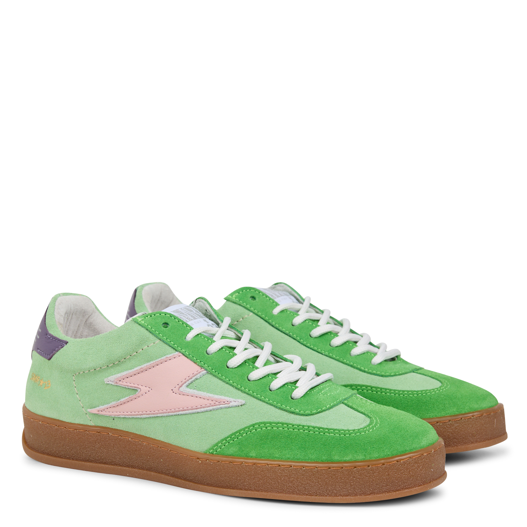 RISY - Baskets basses en cuir velours | Vert