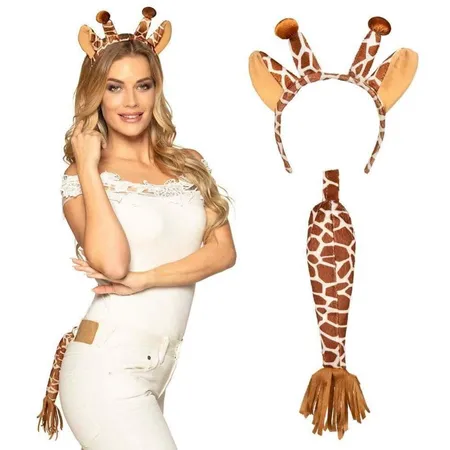 Boland 52321 - Kostümset Giraffe, Haarreif mit Ohren und Schwanz
