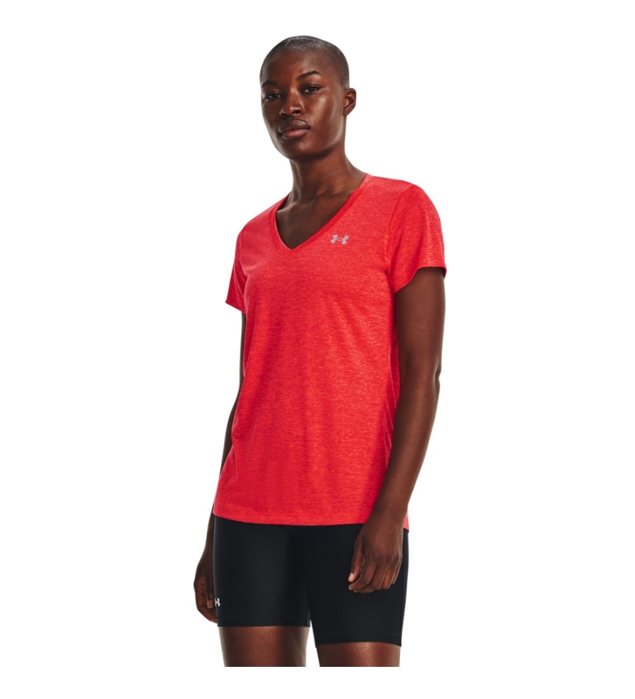 Camiseta Under Armour UA Tech Vermelha com Decote em V
