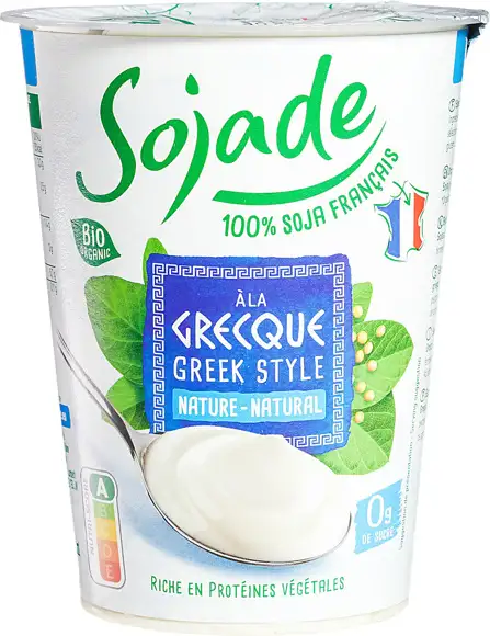 Plantaardige variatie op yoghurt soja - Griekse stijl