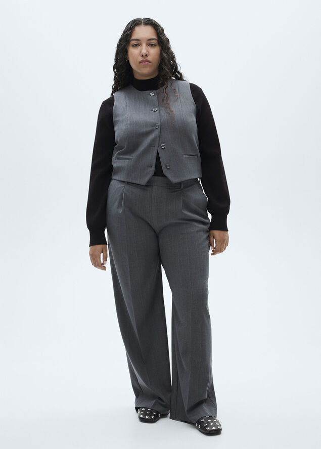 MANGO Pinstriped suit waistcoat 92